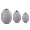 Kremowy aluminiowy wazon PTMD Nereus