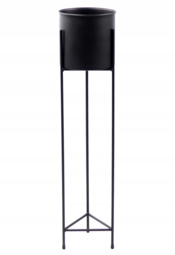 Kwietnik z osłonką czarny 90 cm