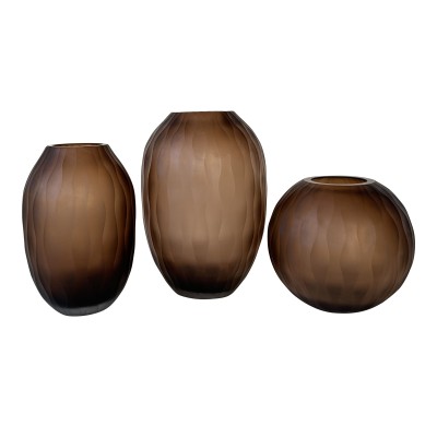Brązowy wazon PTMD Mishan
